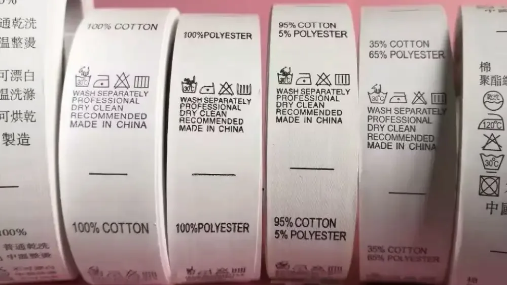 Printed Care and Size Labels
