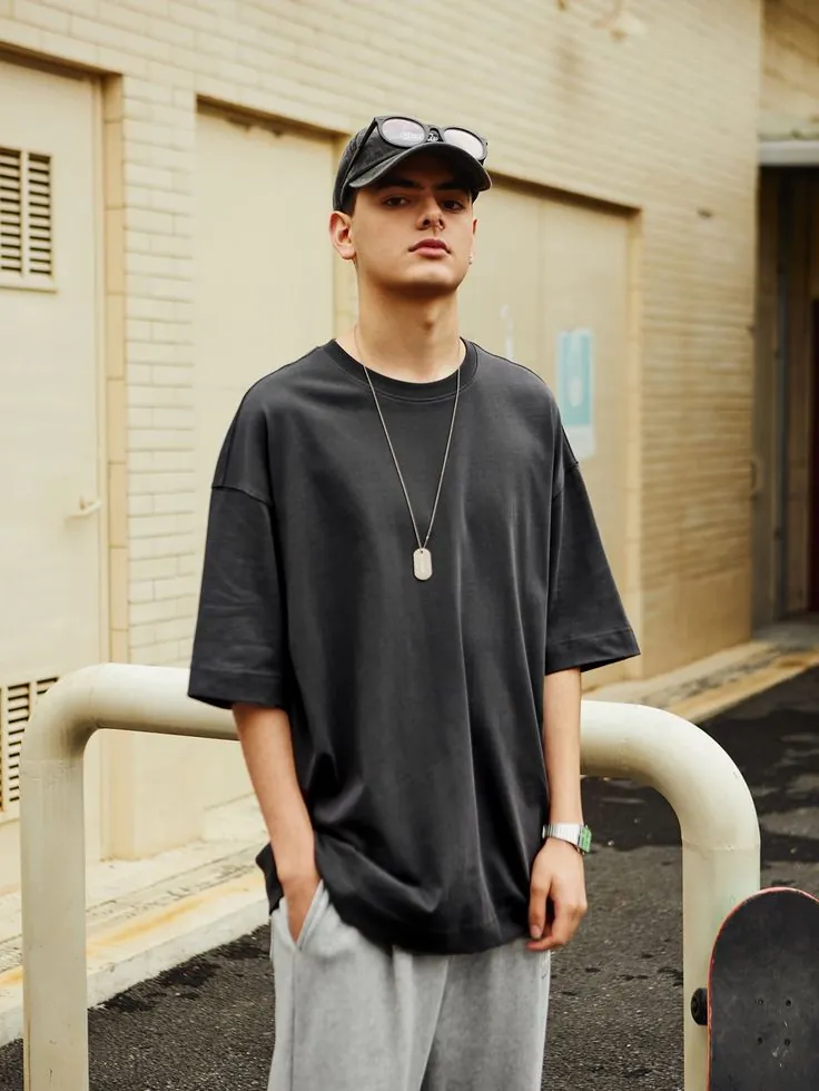 Happy customer wearing custom t-shirt — photo 3